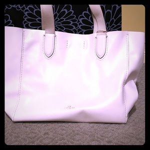 Coach leather white bag